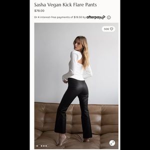 Free People NWT size 14 Sasha Vegan Leather pants